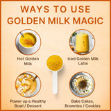 MEGAPLANTS Golden Milk Magic 12 in 1 supplement in a cup of tea