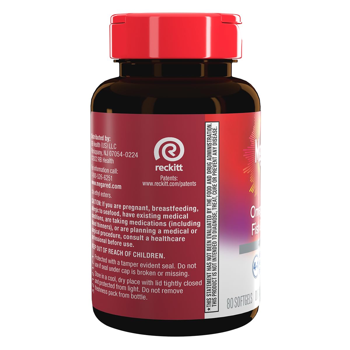 MegaRed Advanced 4-in-1 Omega-3 Fish Oil & Krill Oil softgel in a hand