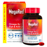 MegaRed Advanced 4-in-1 Omega-3 Fish Oil & Krill Oil softgel side view