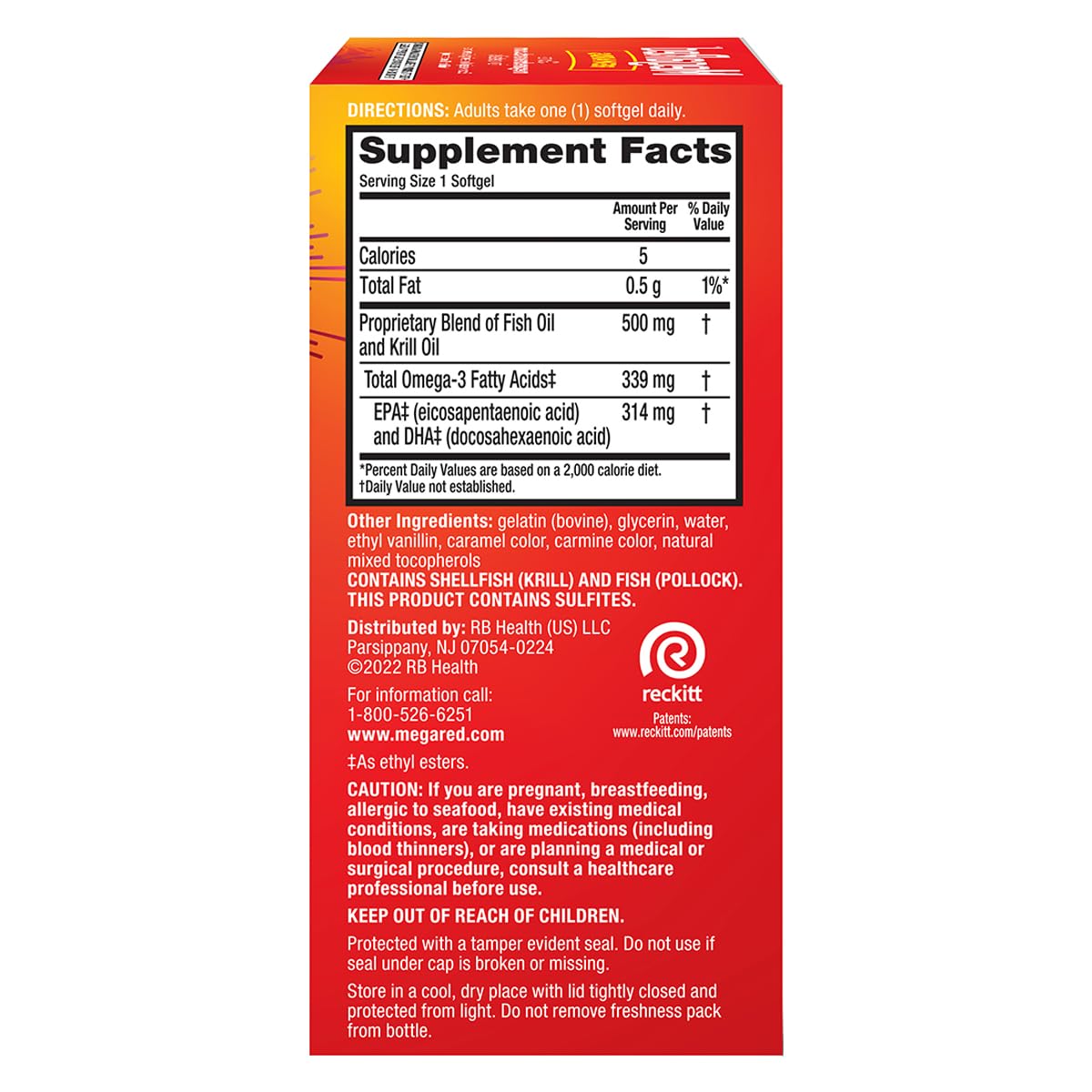 MegaRed Advanced 4-in-1 Omega-3 Fish Oil & Krill Oil softgel with measuring spoon