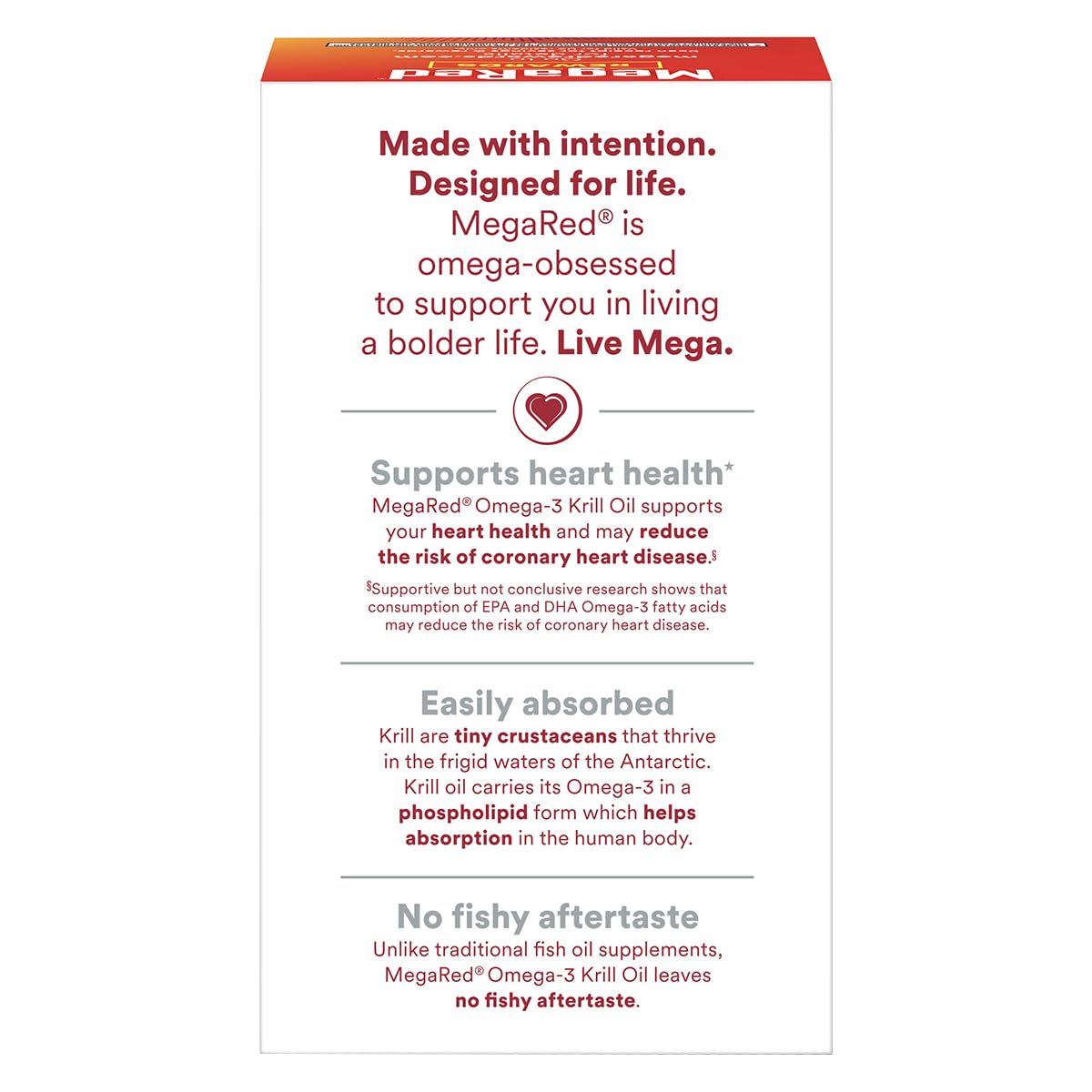 MegaRed Antarctic Krill Oil 1000mg Softgels packaging