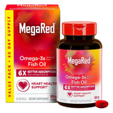 MegaRed Fish Oil 800mg Omega 3 Supplement side view