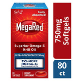 MegaRed Krill Oil 750mg softgel packaging