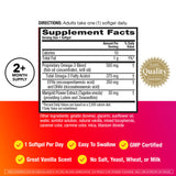 MegaRed Total Body + Refresh Omega-3 supplement back view