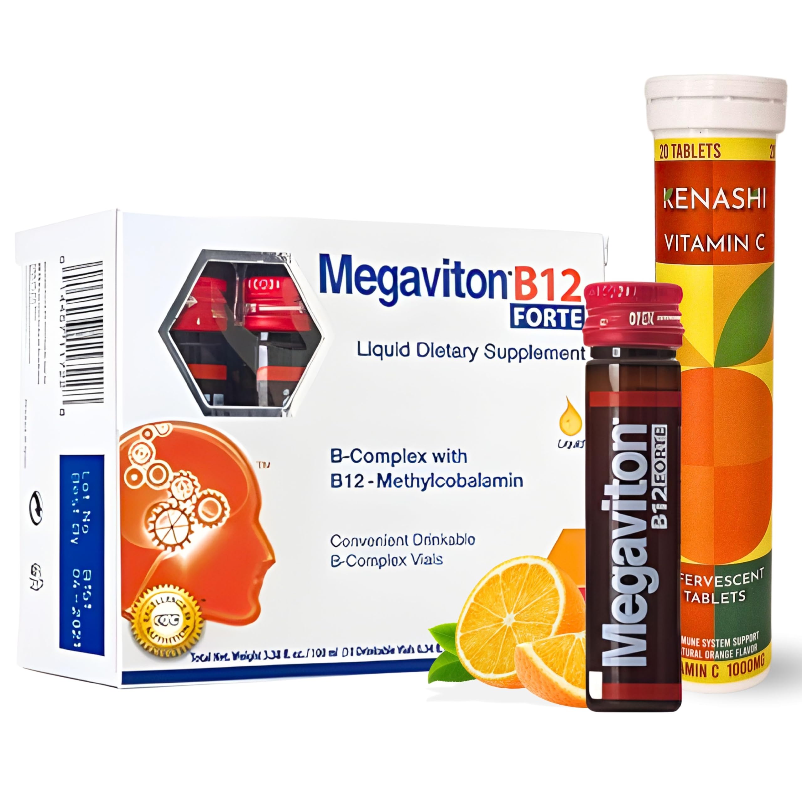 Megaviton B12 Forte 10 drinkable vials packaging
