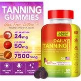MEGNETA Astaxanthin Tanning Gummies front view with packaging