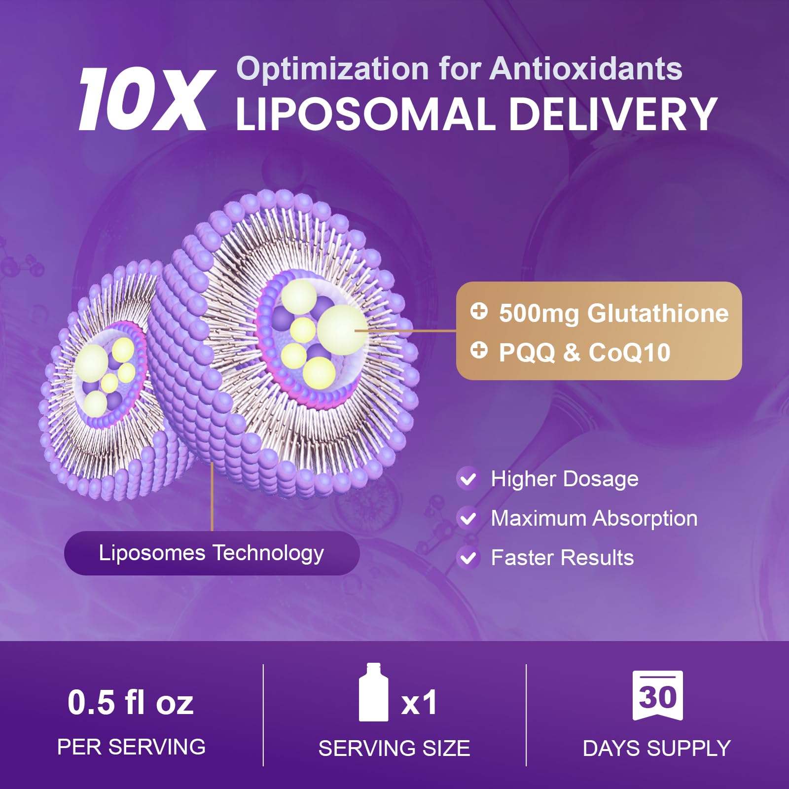 MEGNETA Liposomal Glutathione individual pouch with ingredients