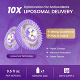 MEGNETA Liposomal Glutathione individual pouch with ingredients