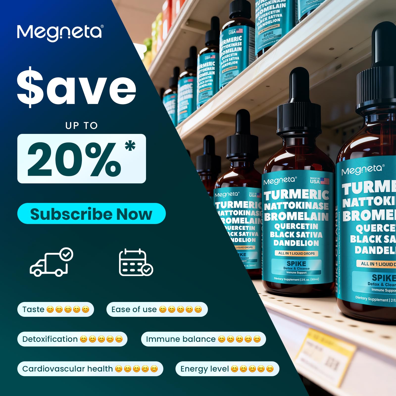 MEGNETA Multi-Enzymes 7-in-1 Formula back view