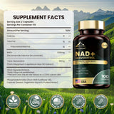 MEGNETA NAD+ Supplement label showing nutritional information