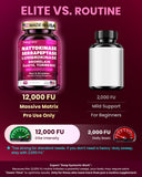 MEGNETA Nattokinase bottle with capsules on a wooden surface