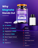 MEGNETA Vitamin D3 K2 Magnesium Potassium Supplement nutritional information