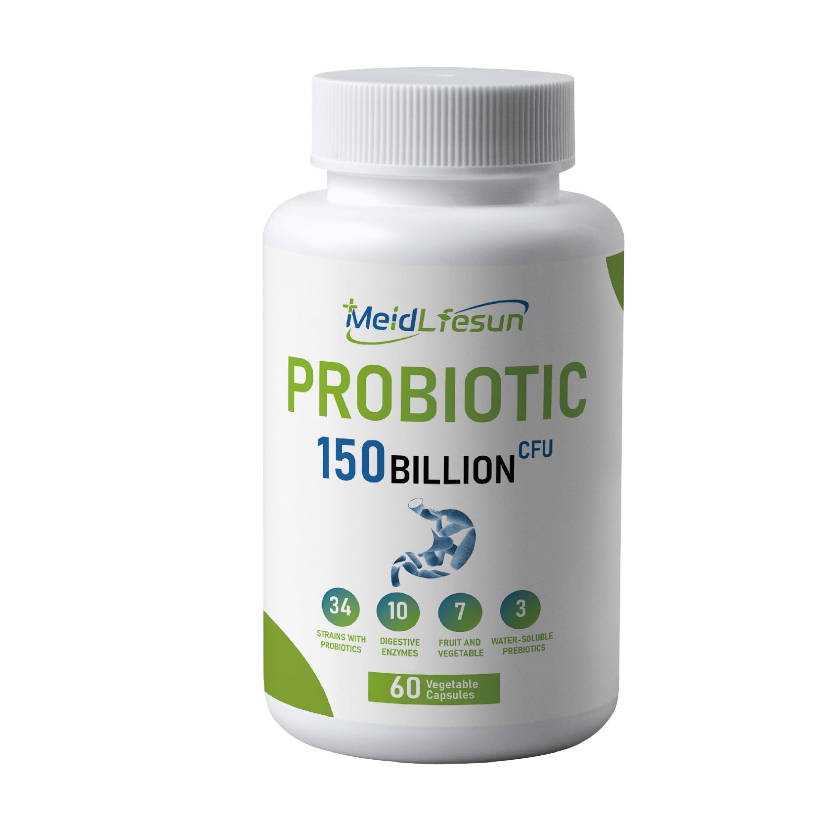 Meidlfesun Probiotic Supplement 150 Billion CFUs front view