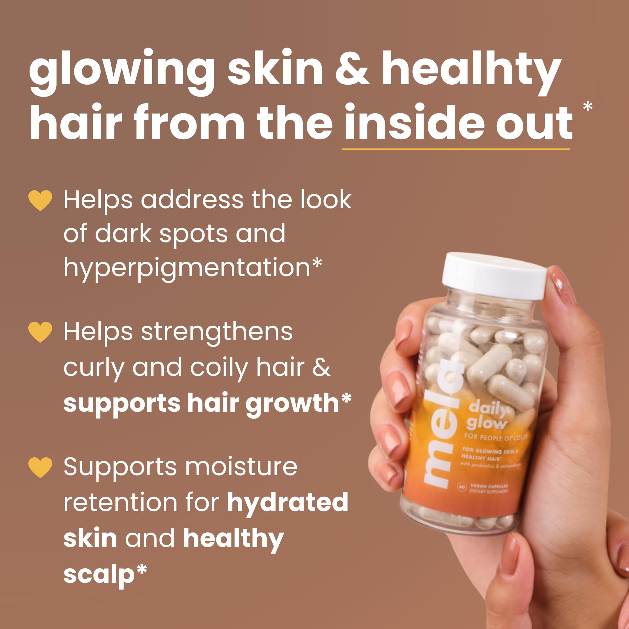 Mela Multivitamin Capsules side view showing capsule details