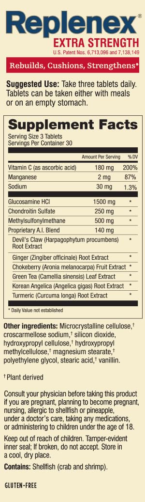Melaleuca Replenex Joint Supplement 90 Capsules packaging