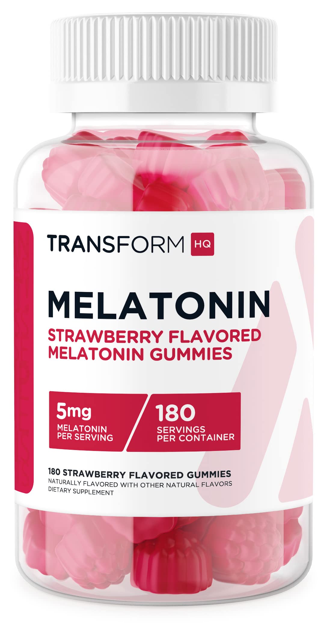 Melatonin Gummies 5mg Strawberry front view