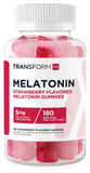 Melatonin Gummies 5mg Strawberry front view