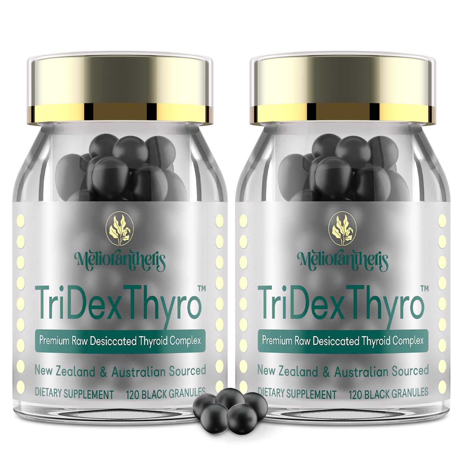 Meliorantheris Thyroid Extracts 375mg front view packaging