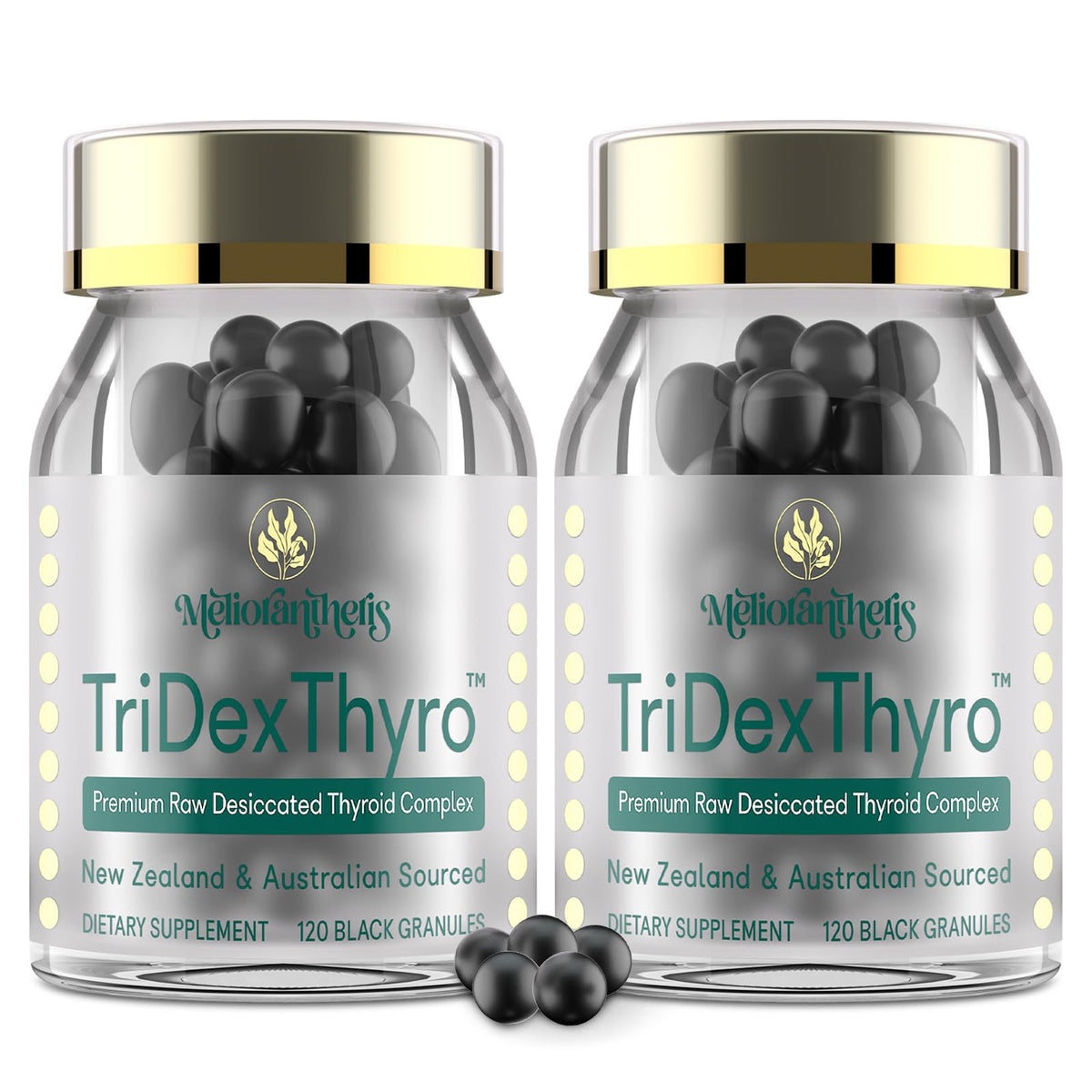 Meliorantheris Thyroid Extracts 375mg front view packaging