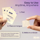 MeltinStrips Collagen Strips held in hand