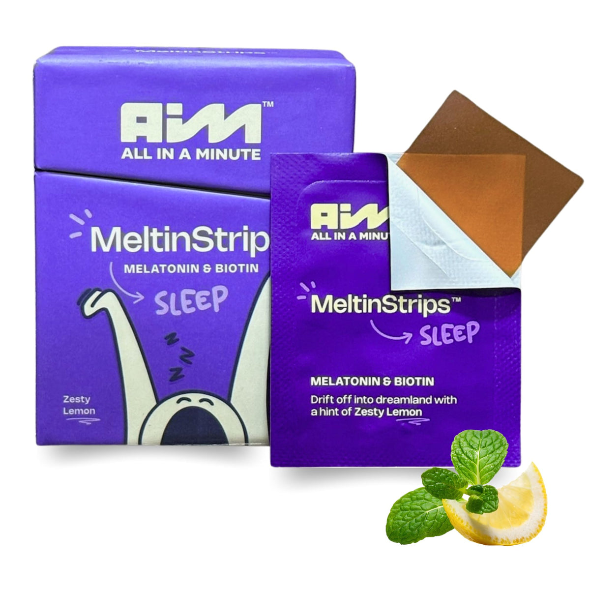 MeltinStrips Sleep Strips packaging front view