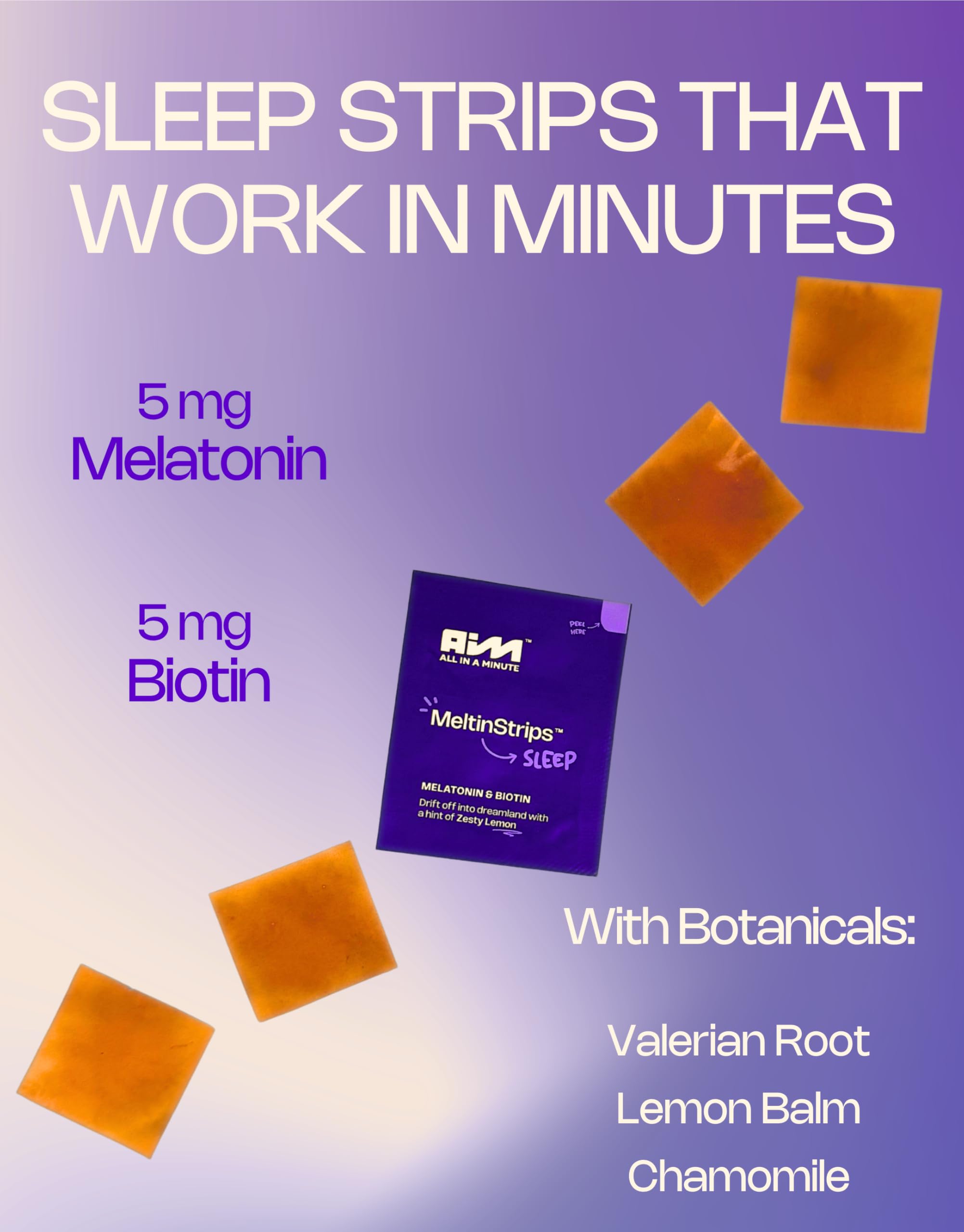 MeltinStrips Sleep Strips with natural ingredients