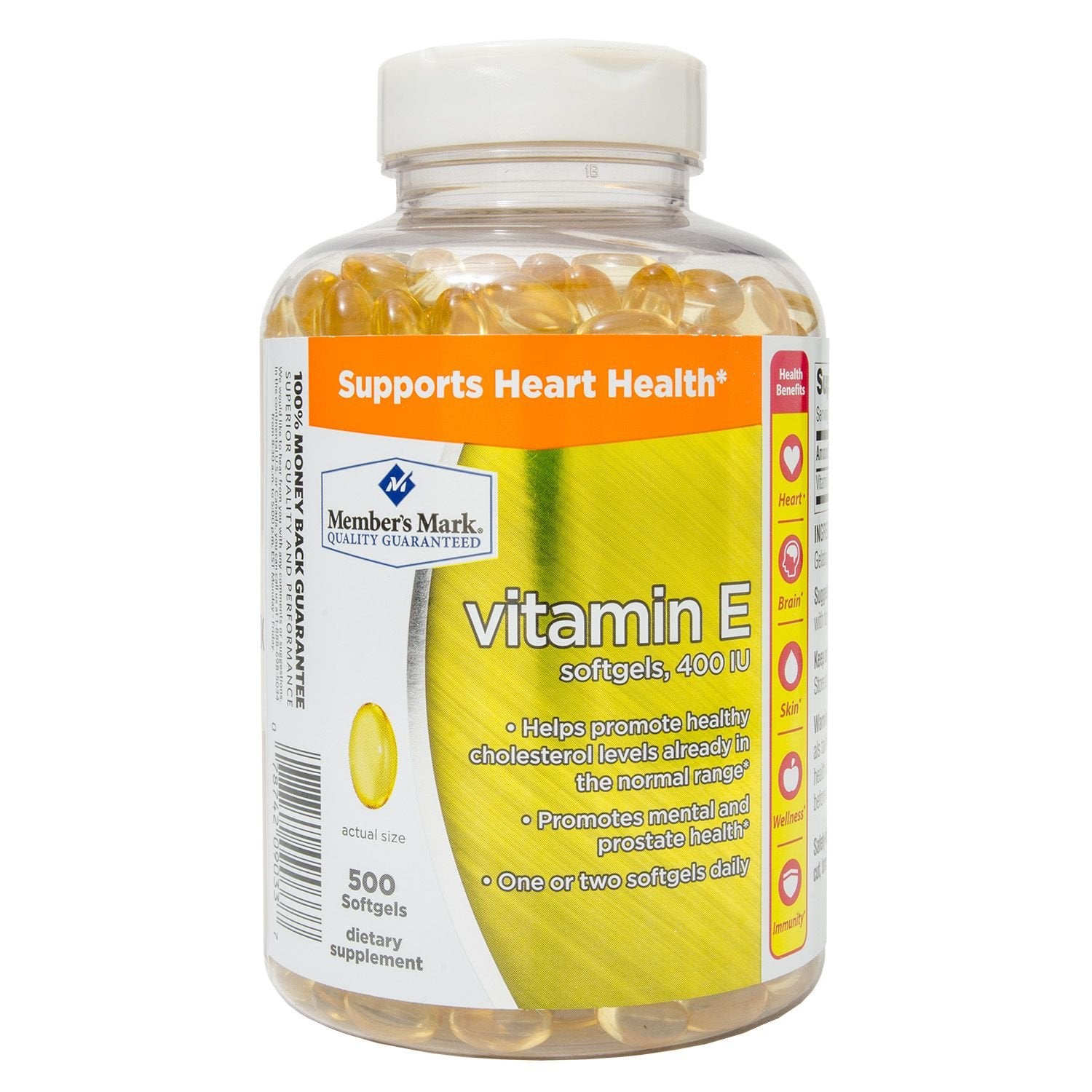 MEMBER'S MARK Vitamin E 1000 I.U. Softgels packaging front view