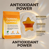 MEMOCORE Astaxanthin Gummies with fresh fruits background