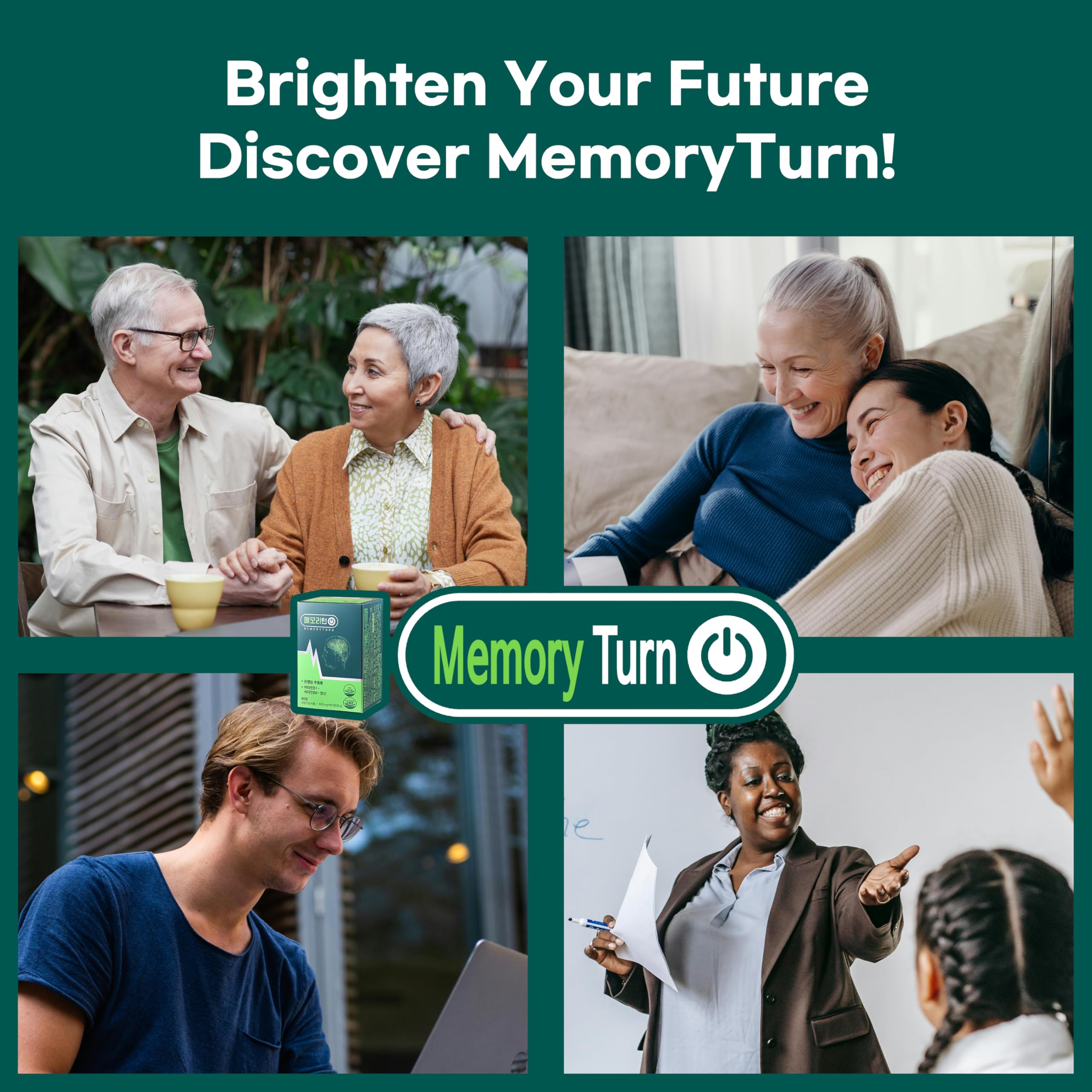 Memoryturn Ginkgo Biloba supplement capsules in a hand