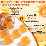 Menkru Calcium Citrate Gummies natural orange flavour close-up