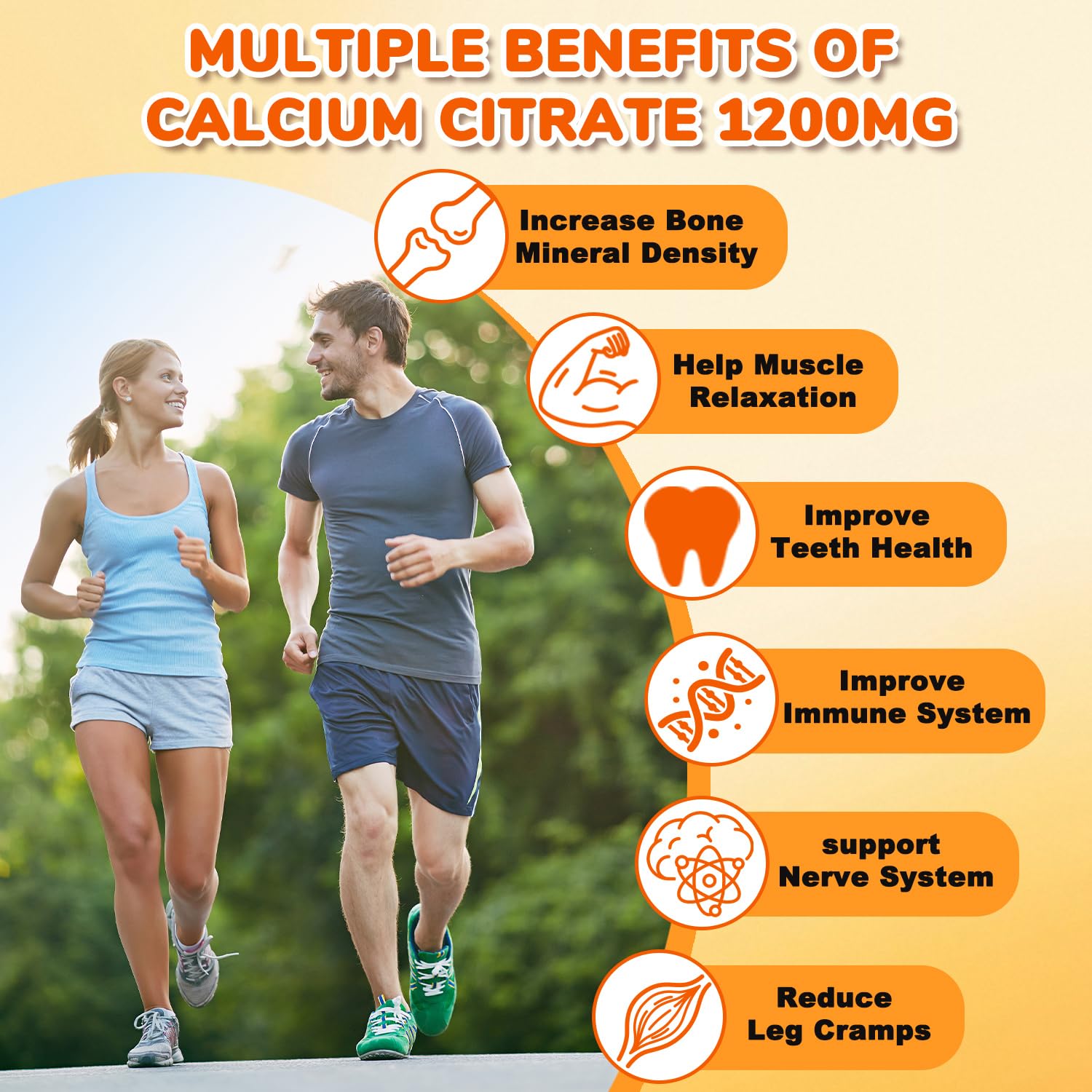Menkru Calcium Citrate Gummies side view with dosage information
