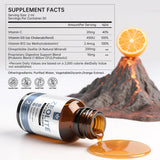 Menkru Zeolite Supplement with Vitamin B12 and D3 on a kitchen counter