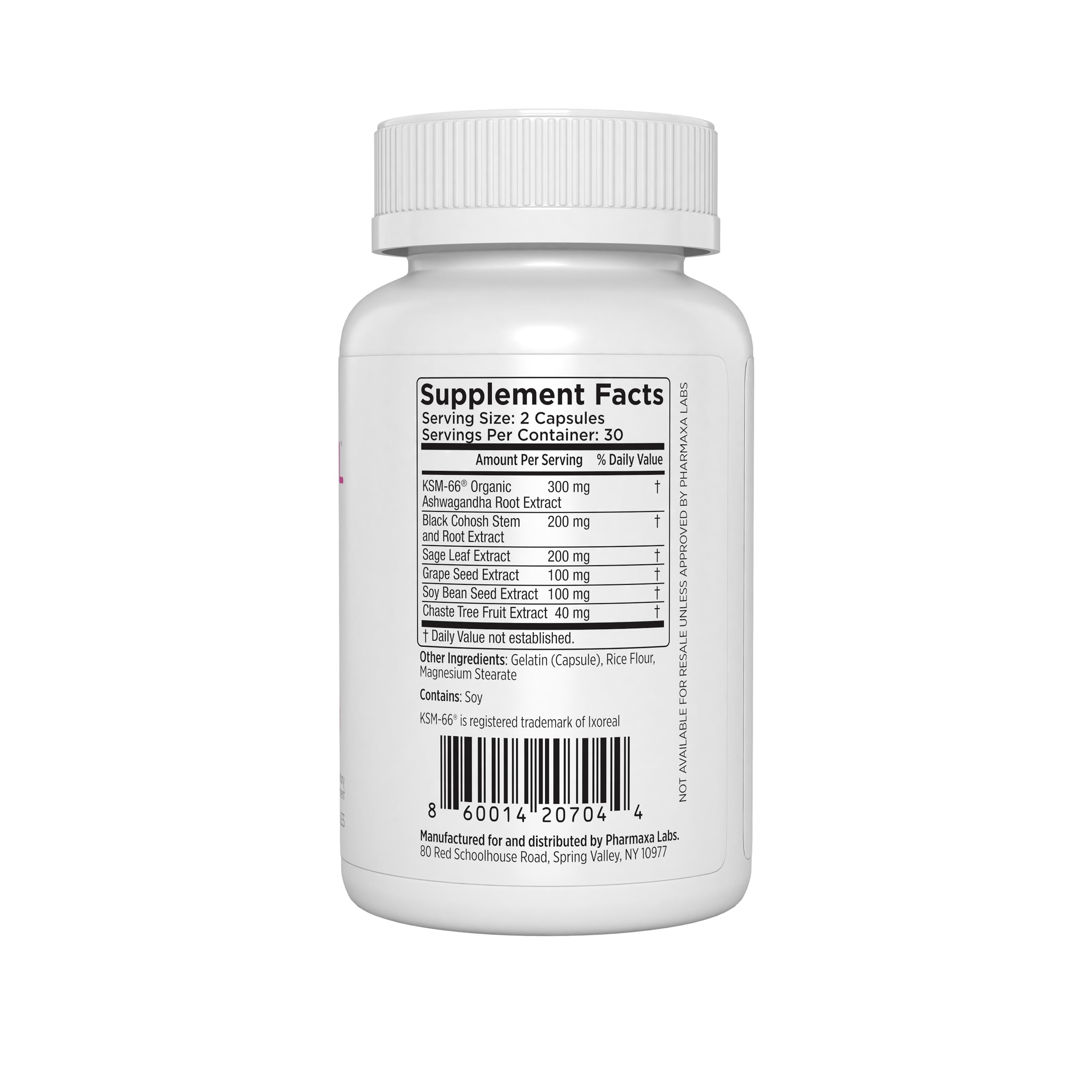 Menoquil supplement ingredients list on packaging