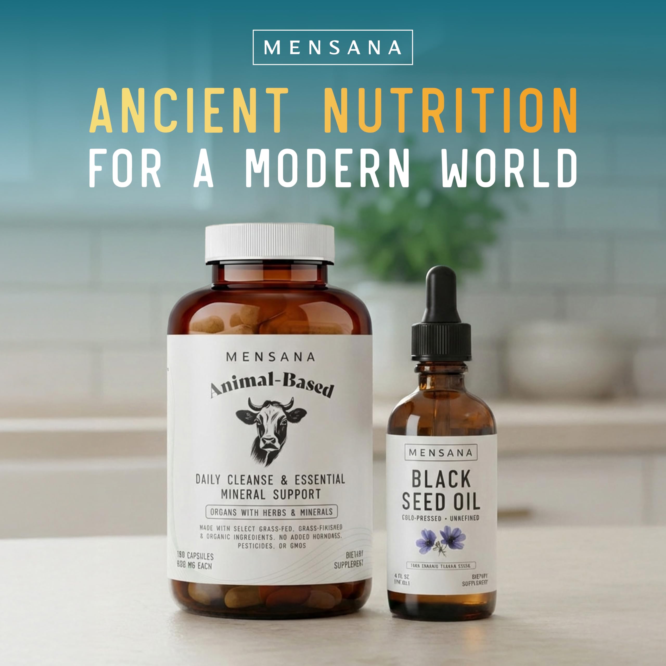 MENSANA Black Seed Oil 100% cold-pressed bottle back view