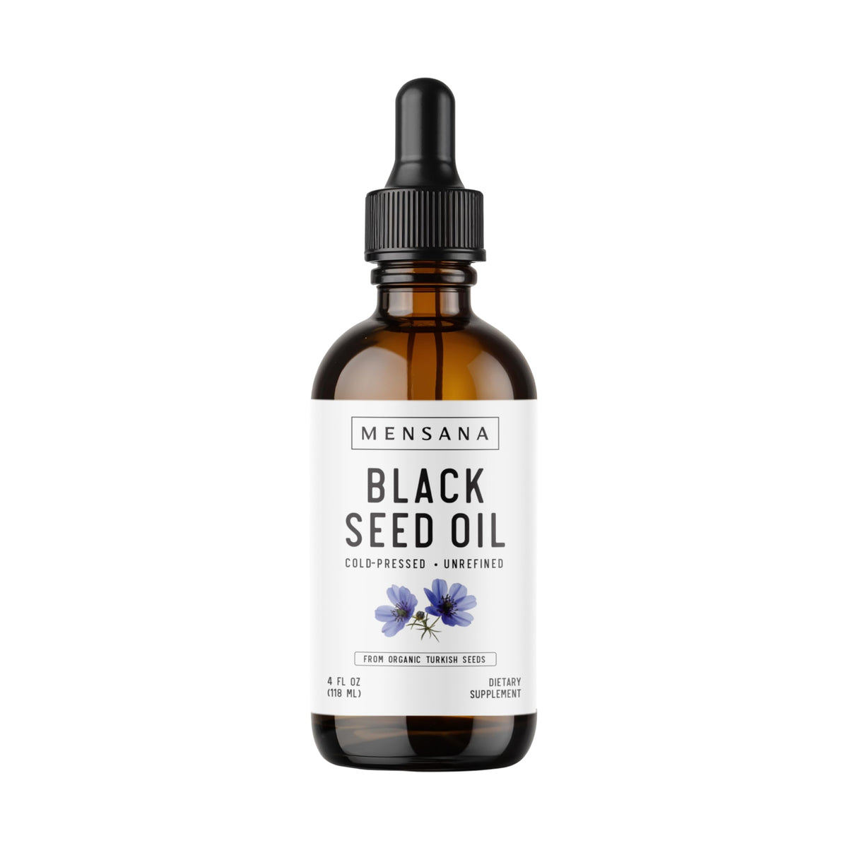 MENSANA Black Seed Oil 100% cold-pressed bottle front view