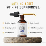 MENSANA Black Seed Oil 100% cold-pressed bottle with dropper