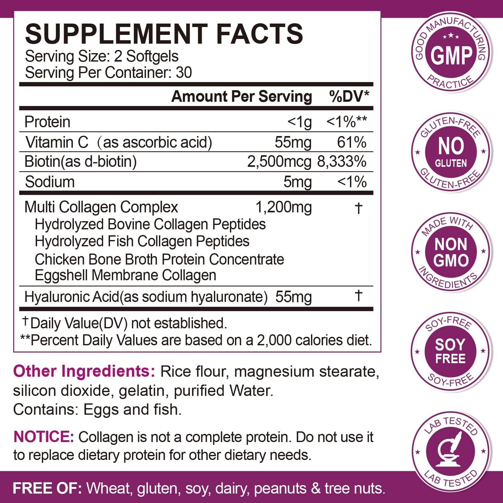 MENXI Collagen Supplement side view with packaging