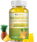 MENXI Magnesium Gummies 400mg Glycinate pineapple flavour front view