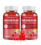 MENXI Magnesium Gummies front view with raspberry flavour