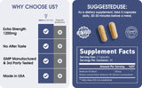 Meo Nutrition Berberine HCI Capsules 1200mg bottle side view