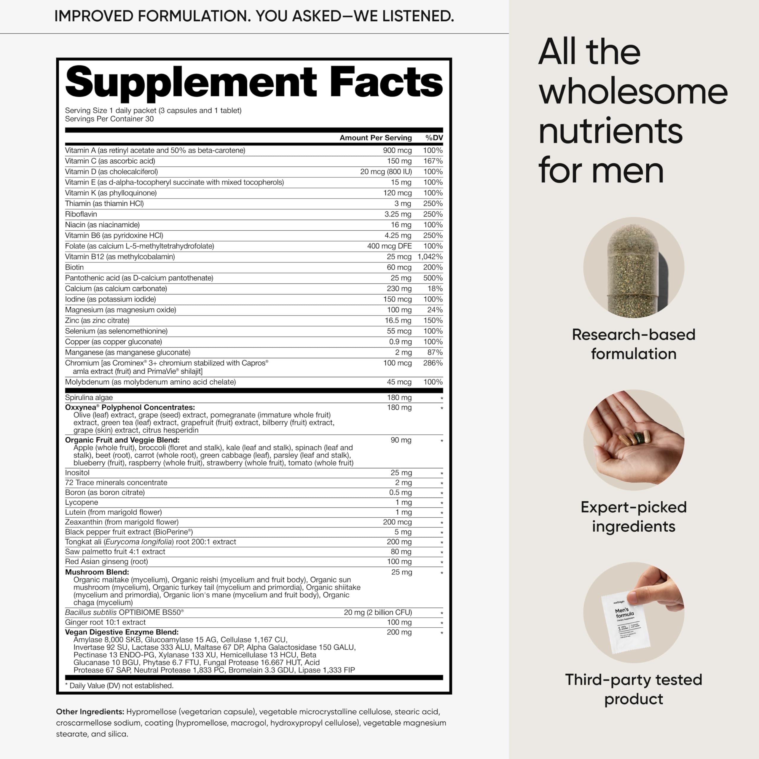meOrigin Men's Multivitamin Complex daily pack