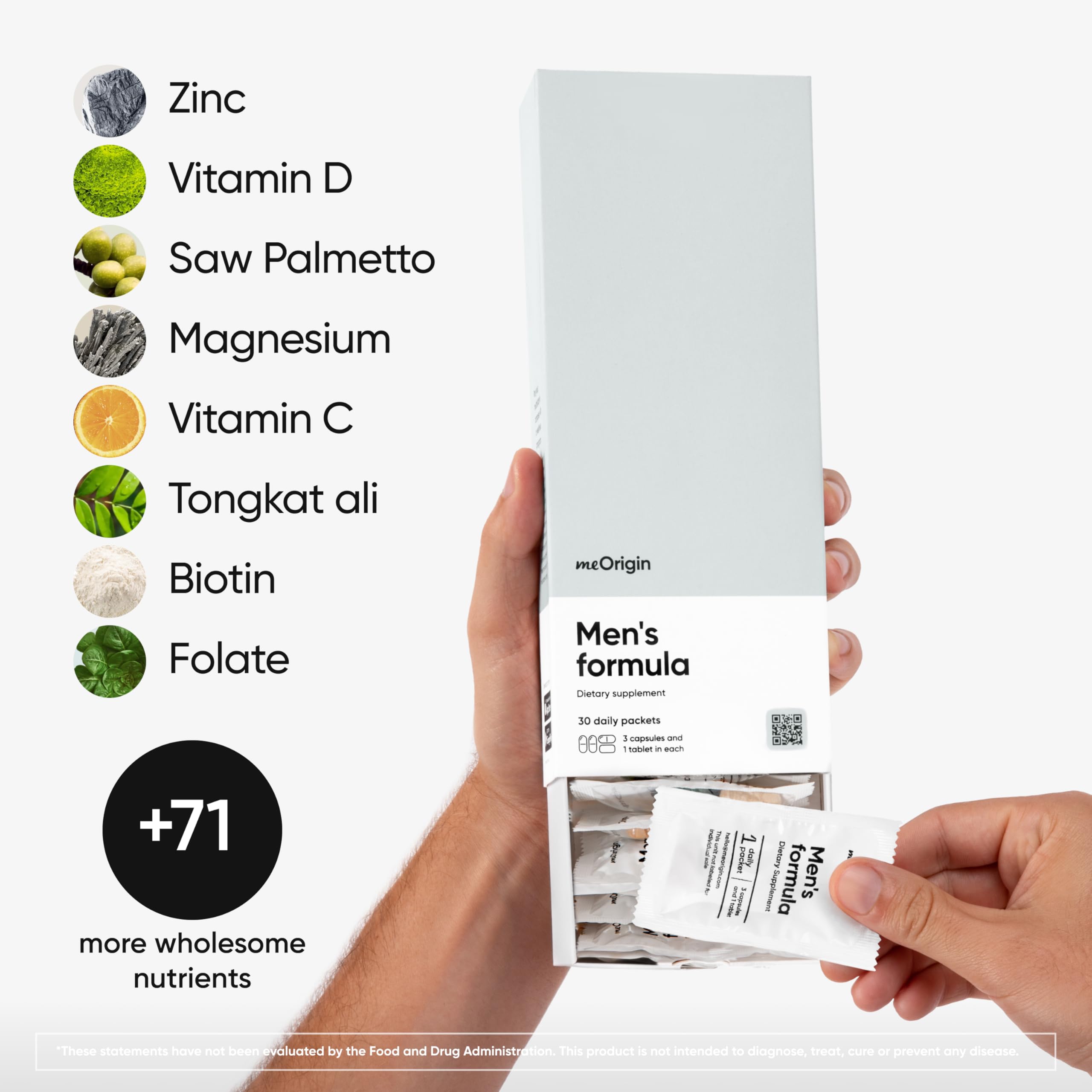 meOrigin Men's Multivitamin Complex side view of packaging