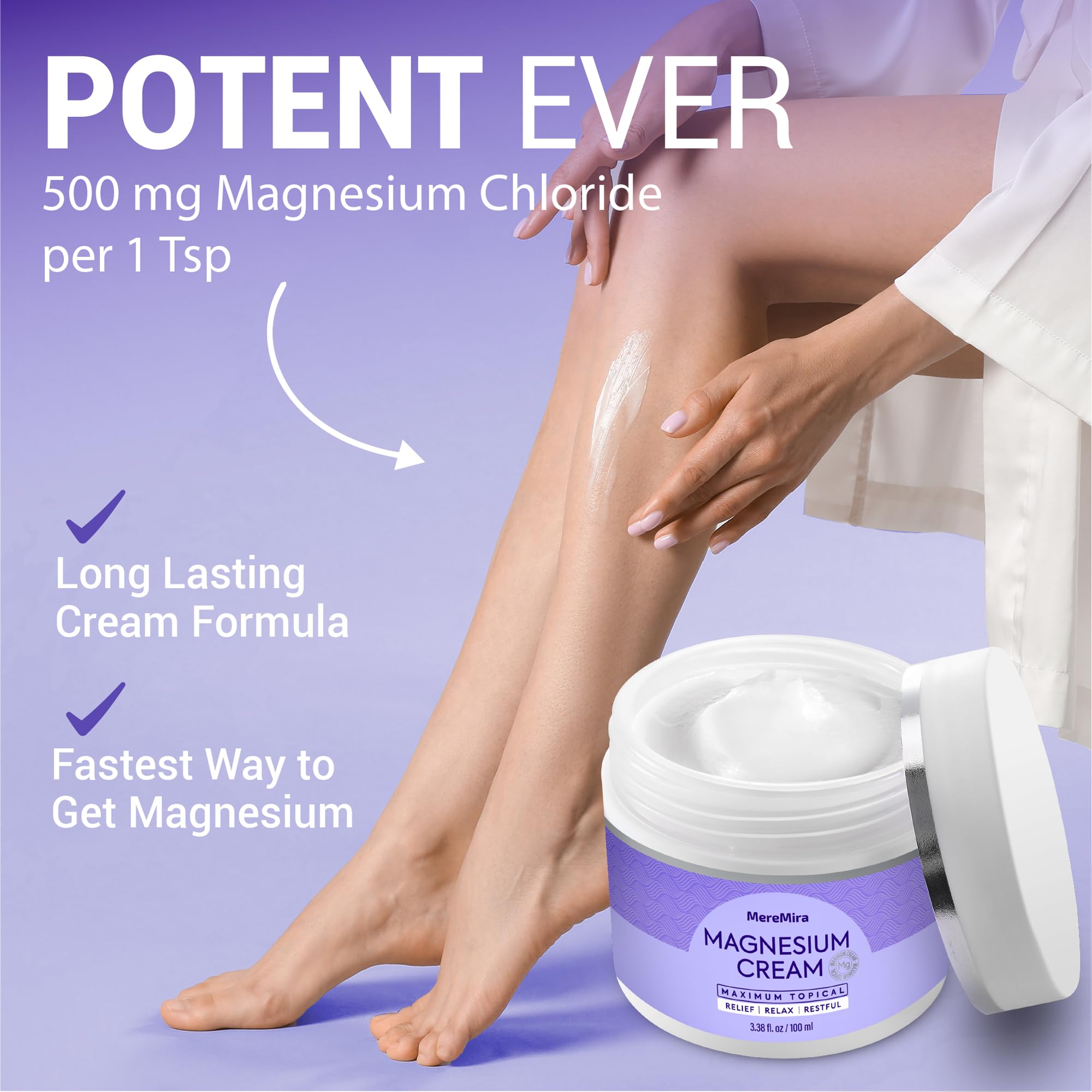 MereMira Magnesium Chloride Supplement 500mg packaging