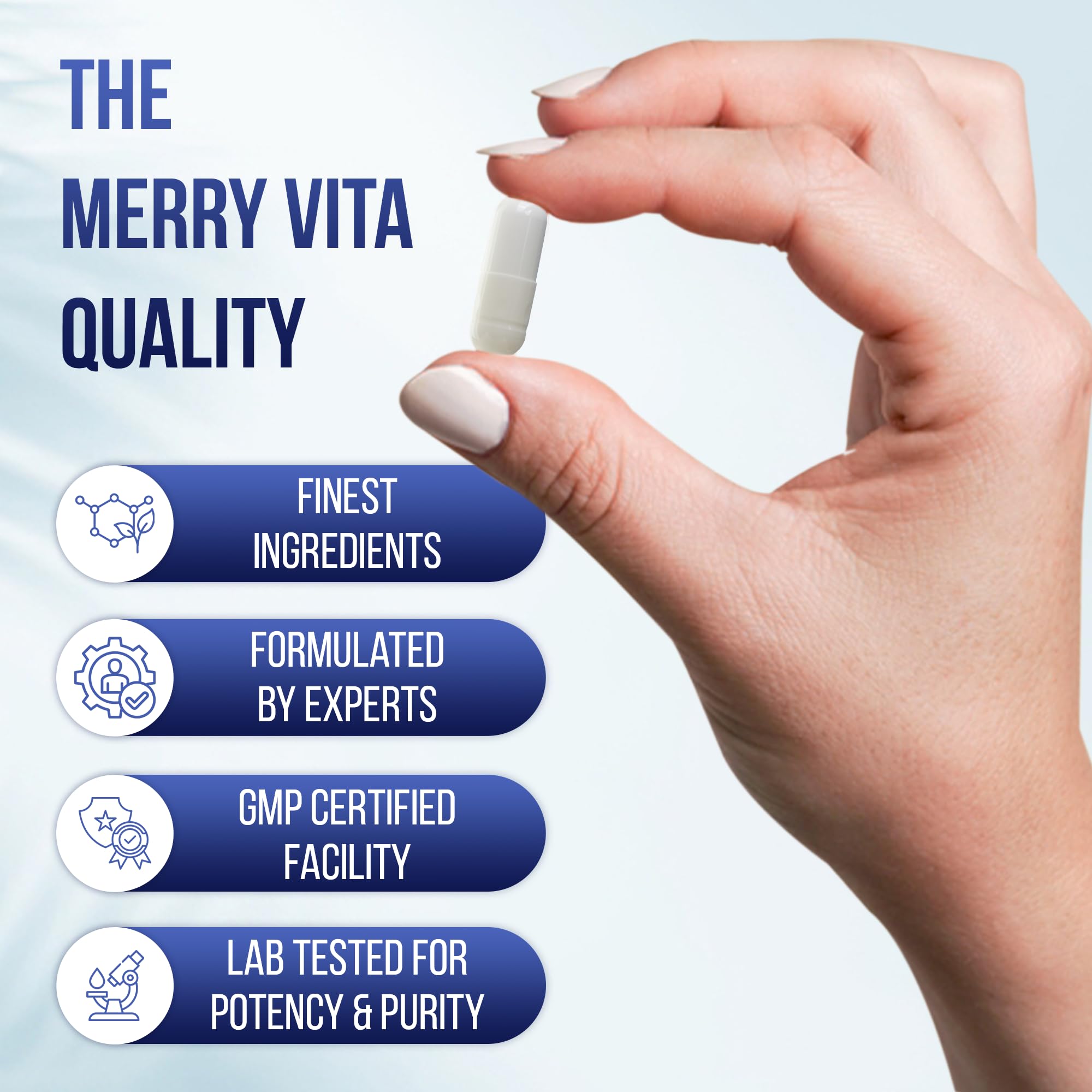 MERRY VITA Magnesium Glycinate 1000mg 120 Capsules packaging