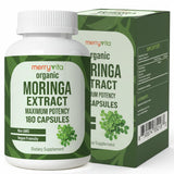MERRY VITA Moringa Capsules 180 count bottle front view