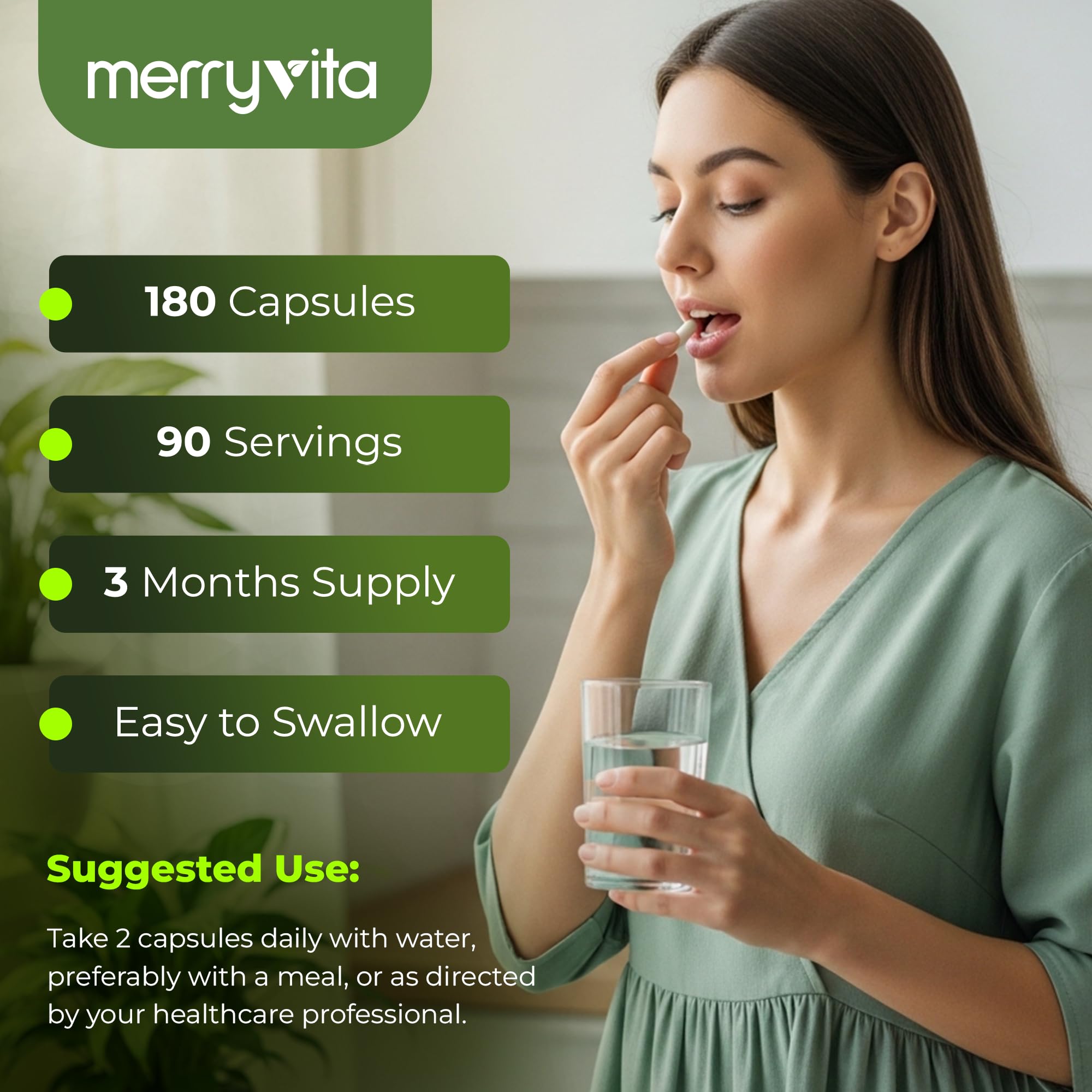 MERRY VITA Moringa Capsules close-up of capsules