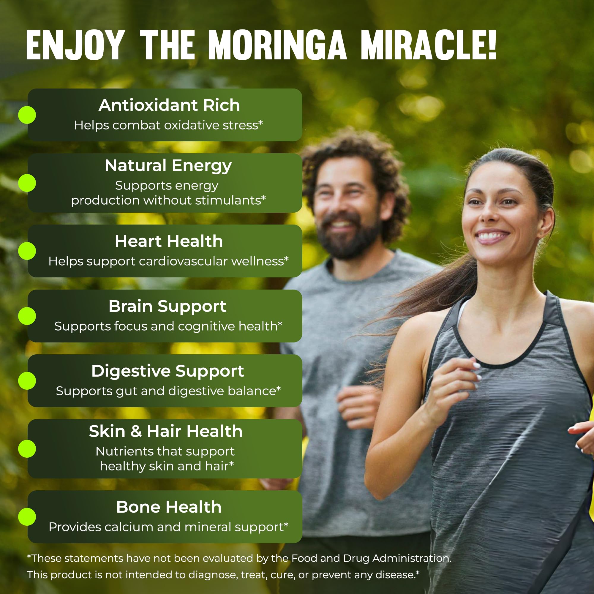 MERRY VITA Moringa Capsules lifestyle scene with green plants
