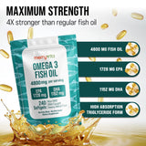 MERRY VITA Omega-3 Fish Oil 240 capsules bottle