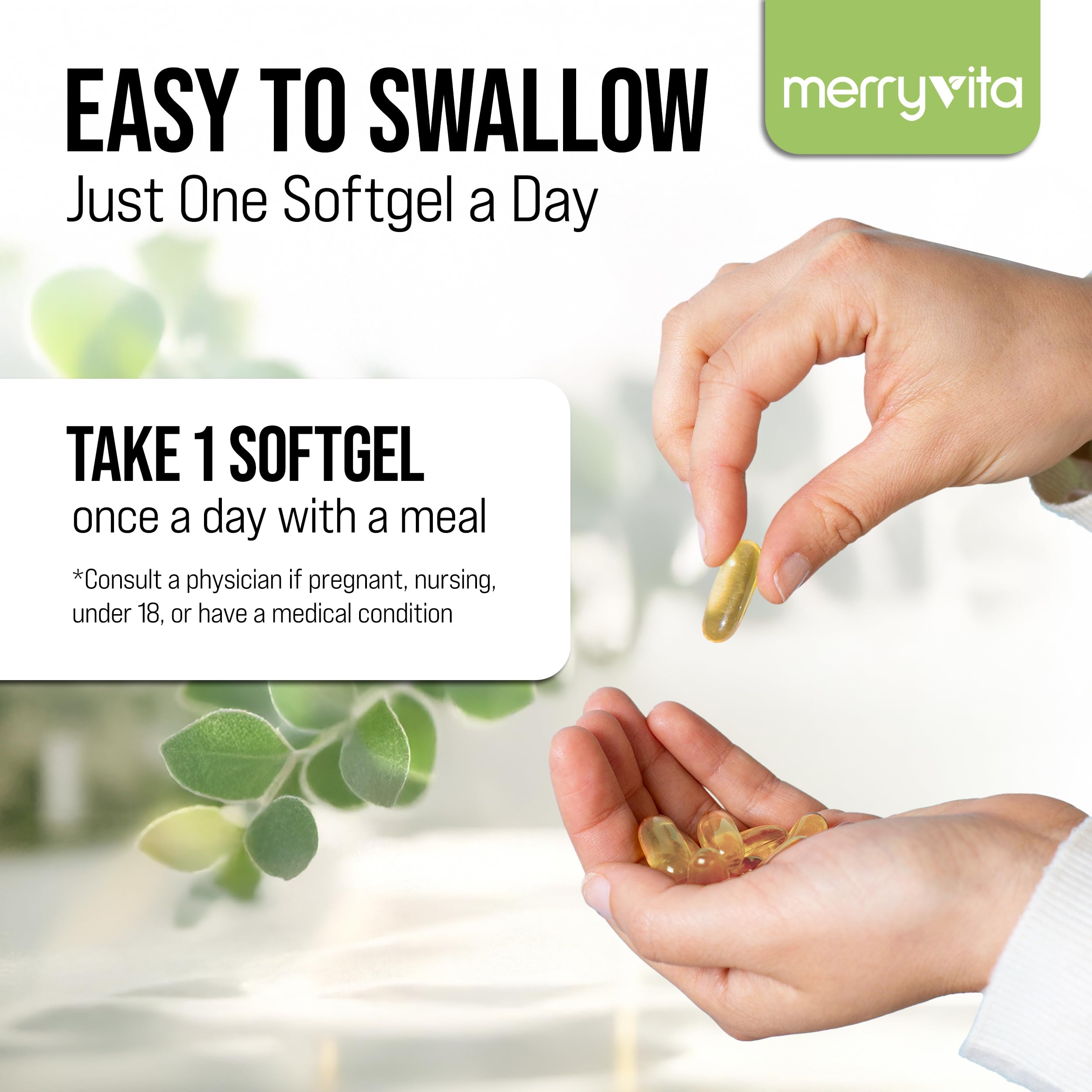 MERRY VITA Oregano Supplement lifestyle scene with herbal products