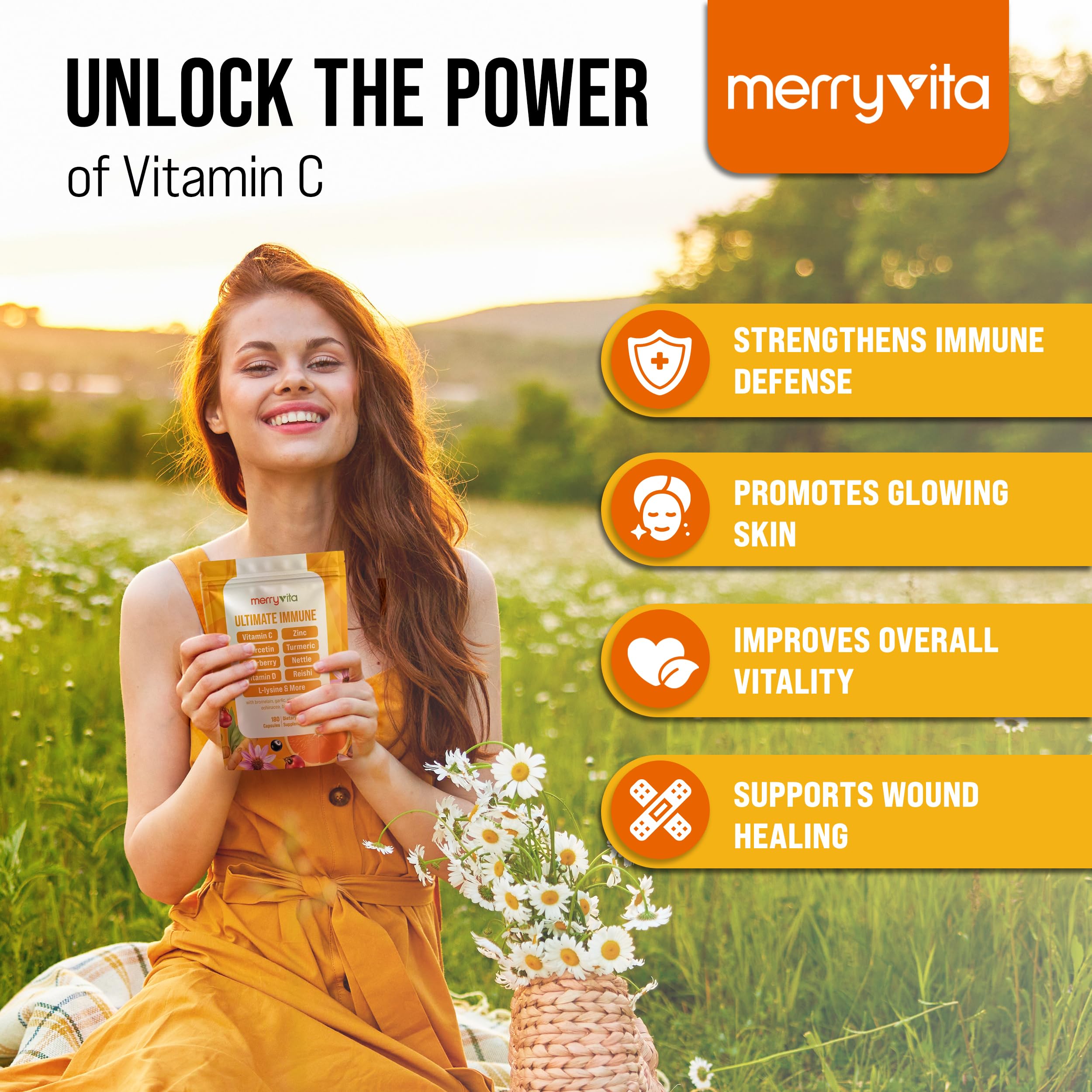 MERRY VITA Vitamin C Supplement capsule close-up